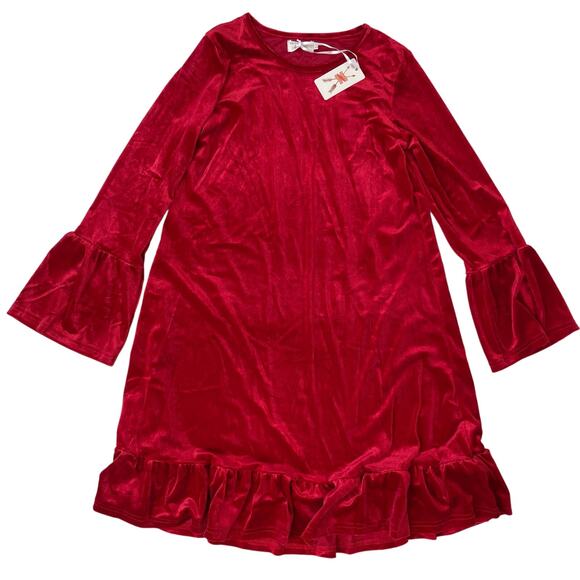 NWT Truth Culture by Evie's Closet Size 14 Ruby Velour Dress - Picture 1 of 6